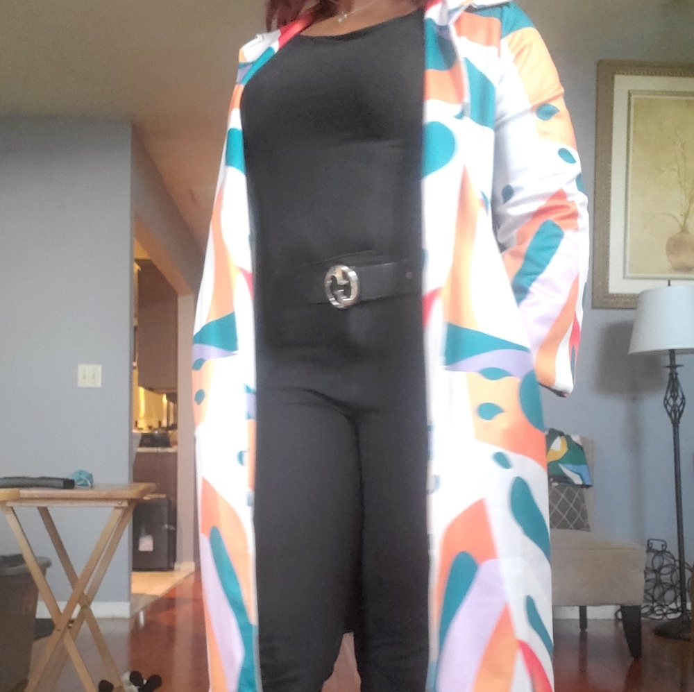 Patterned Overcoat - Picture 2 of 2